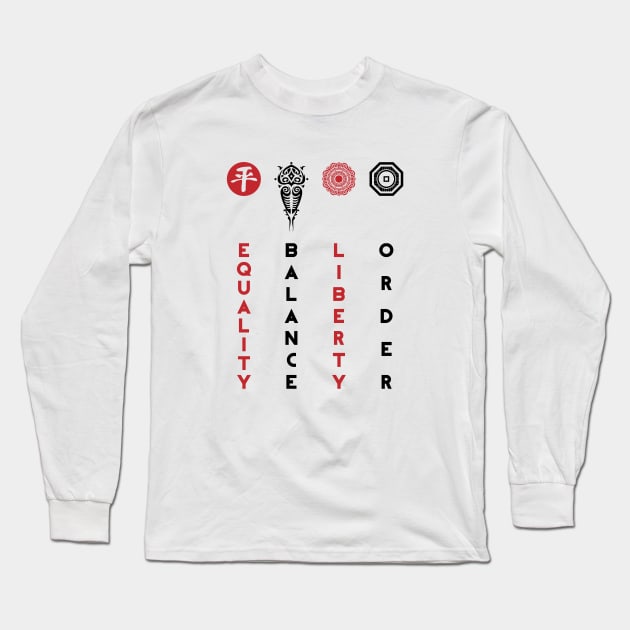 Korra's Antagonists (Red and Black) Long Sleeve T-Shirt by Eldritch Tree